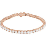 14K Rose Gold 9 CTW Lab-Grown Diamond Line 7" Bracelet