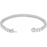 14K White Gold 10 CTW Lab-Grown Diamond Line 7" Bracelet