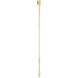 14K Yellow Gold Natural Emerald 6 1/2-7 1/2" Bracelet