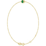 14K Yellow Gold Lab-Grown Emerald 6 1/2-7 1/2" Bracelet
