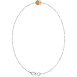 14K White Gold Natural Citrine 6 1/2-7 1/2" Bracelet