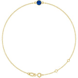 14K Yellow Gold Lab-Grown Blue Sapphire 6 1/2-7 1/2