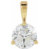 14K Yellow Gold 5/8 CT Lab-Grown Diamond Pendant