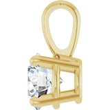 14K Yellow Gold 1/2 CT Lab-Grown Diamond Pendant