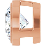 14K Rose Gold 3/4 CT Lab-Grown Diamond Slide Pendant