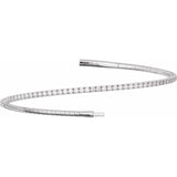 14K White Gold 1 1/2 CTW Lab-Grown Diamond Flexible Bangle 7" Bracelet