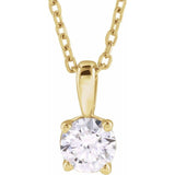 14K Yellow Gold 1 CT Lab-Grown Diamond 18" Necklace