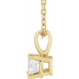 14K Yellow Gold 1/3 CT Natural Diamond 18" Necklace