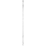 14K White Gold 1/3 CTW Lab-Grown Diamond Bezel-Set 3-Stone 6 1/2-7 1/2" Bracelet