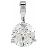 14K White Gold 5/8 CTW Natural Diamond Pendant