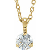 14K Yellow Gold 1/4 CTW Natural Diamond 18" Necklace
