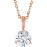14K Rose Gold 3/4 CTW Lab-Grown Diamond 18" Necklace