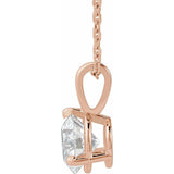 14K Rose Gold 1 CTW Lab-Grown Diamond 18" Necklace