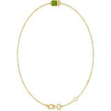 14K Yellow Gold Natural Peridot 6 1/2-7 1/2" Bracelet