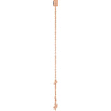 14K Rose Gold Natural Blue Sapphire 6 1/2-7 1/2" Bracelet