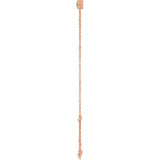 14K Rose Gold Natural Emerald 6 1/2-7 1/2" Bracelet