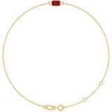 14K Yellow Gold Natural Ruby 6 1/2-7 1/2" Bracelet