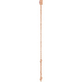 14K Rose Gold Natural Pink Tourmaline 6 1/2-7 1/2" Bracelet