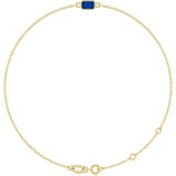 14K Yellow Gold Natural Blue Sapphire 6 1/2-7 1/2" Bracelet