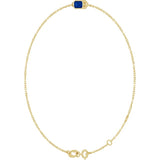 14K Yellow Gold Natural Blue Sapphire 6 1/2-7 1/2" Bracelet