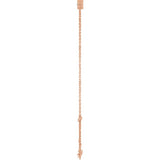 14K Rose Gold Natural White Sapphire 6 1/2-7 1/2" Bracelet