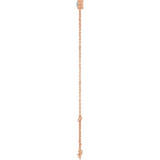 14K Rose Gold Natural Aquamarine 6 1/2-7 1/2" Bracelet