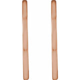 14K Rose Gold Hinged 25 mm Hoop Earrings