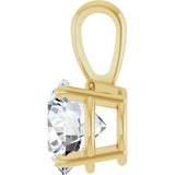 14K Yellow Gold 1 1/2 CT Lab-Grown Diamond Pendant