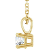 14K Yellow Gold 1/4 CT Lab-Grown Diamond 18" Necklace
