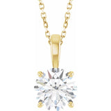 14K Yellow Gold 2 CT Lab-Grown Diamond 18" Necklace