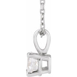 14K White Gold 1/2 CT Lab-Grown Diamond 18" Necklace