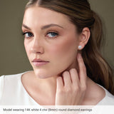 14K Rose Gold Natural Amethyst Earring