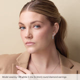 14K Rose Gold Lab-Grown Alexandrite Earring