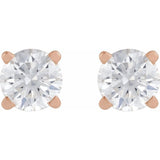 14K Rose Gold 1/4 CT Lab-Grown Diamond Earring