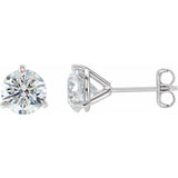 18K White Gold 2 CTW Natural Diamond Stud Earrings
