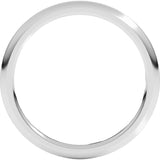 14K White Gold 1.5 mm Comfort-Fit Half Round Band Size 4