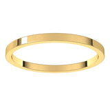 14K Yellow Gold 1.5 mm Flat Band Size 8