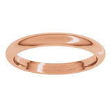 14K Rose Gold 2.5 mm Comfort-Fit Half Round Band Size 5