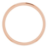 14K Rose Gold 1.5 mm Half Round Band Size 5