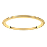 14K Yellow Gold 1 mm Half Round Band Size 8
