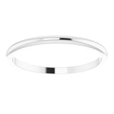 Sterling Silver 1.5 mm Half Round Band Size 7