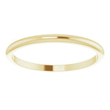 10K Yellow Gold 1.5 mm Half Round Band Size 6.5