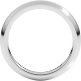 10K White Gold 3 mm Comfort-Fit Half Round Band Size 10
