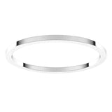 10K White Gold 1 mm Flat Band Size 11