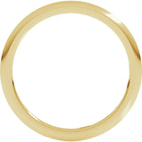 14K Yellow Gold 1 mm Comfort-Fit Half Round Band Size 10