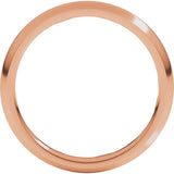 10K Rose Gold 2.5 mm Comfort-Fit Half Round Band Size 7.5