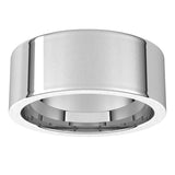14K White Gold 8 mm Comfort-Fit Flat Band Size 13