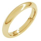 14K Yellow Gold 3 mm Comfort-Fit Half Round Band Size 6