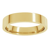 18K Yellow Gold 4 mm Lightweight Comfort-Fit Flat Band Size 5