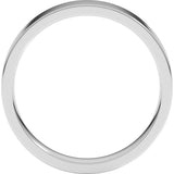 Sterling Silver 4 mm Lightweight Comfort-Fit Flat Band Size 6.5